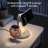 Promate Synergy 4-in-1 Qi2 Certified MagSafe Compatible Wireless Charging Station w/ Soft-Glow Night Lamp - Black